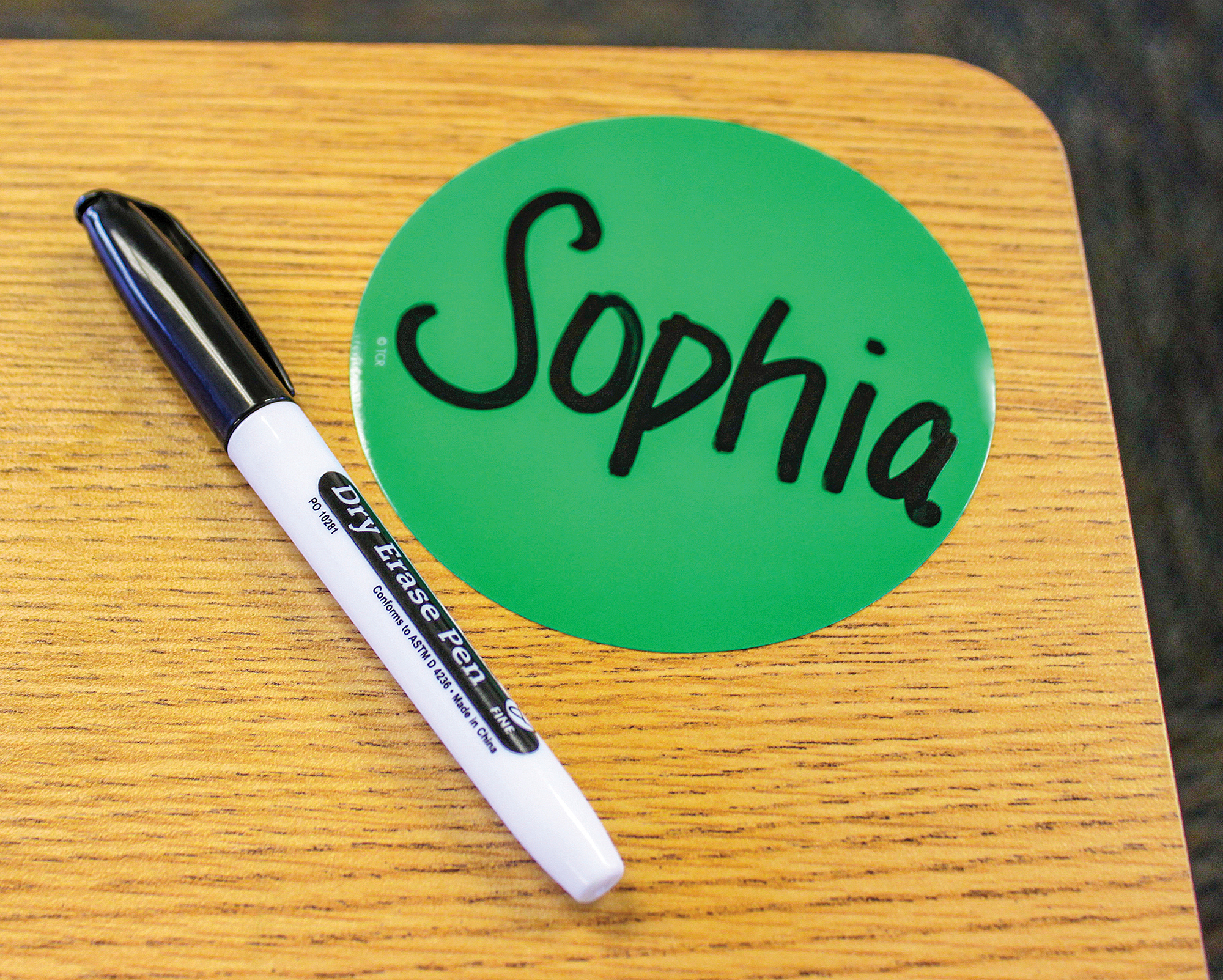 Spot On Dry-Erase Desktop Writing Spots Colorful Circles - " - Image 2