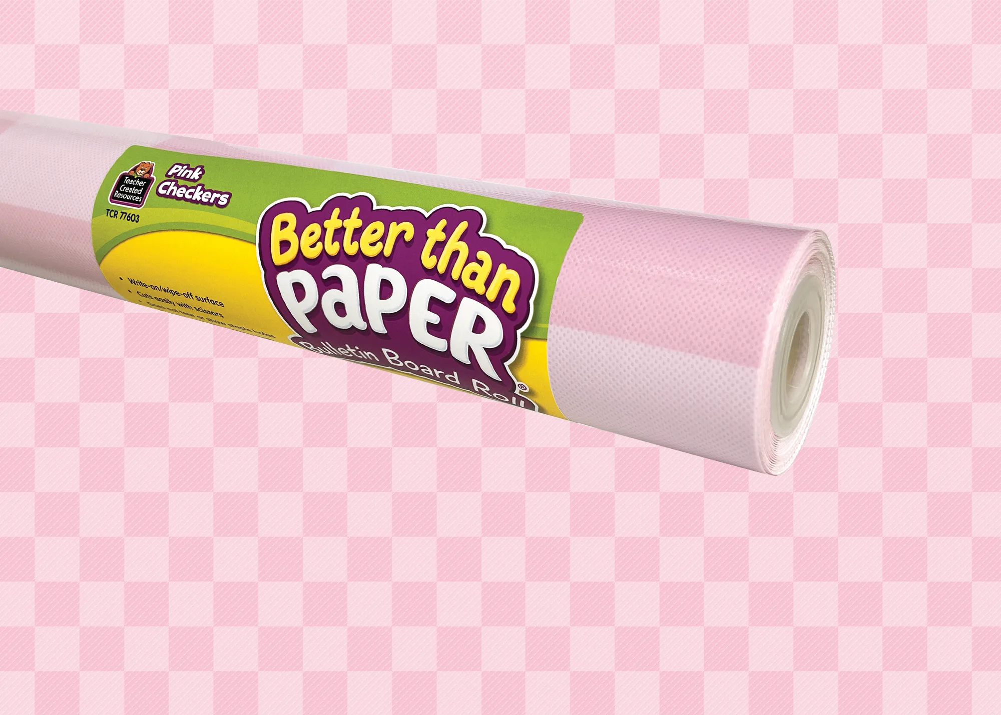 Pink Checkers Better Than Paper Bulletin Board Rol