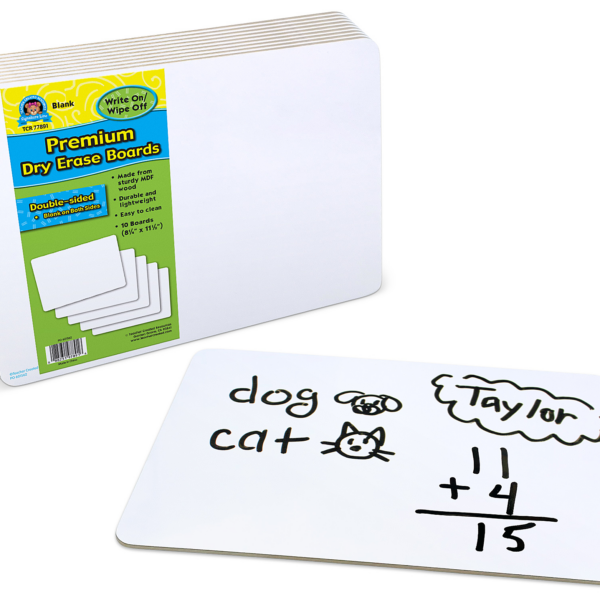 Double-Sided Premium Blank Dry-Erase Boards