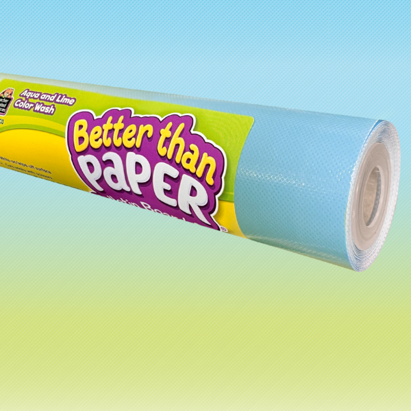Aqua and Lime Color Wash Better Than Paper Bulletin Board Rol
