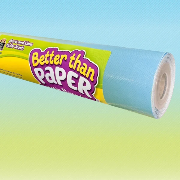 Aqua and Lime Color Wash Better Than Paper Bulletin Board Rol