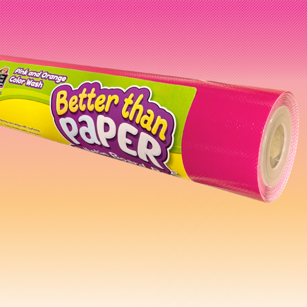 Pink and Orange Color Wash Better Than Paper Bulletin Board Rol
