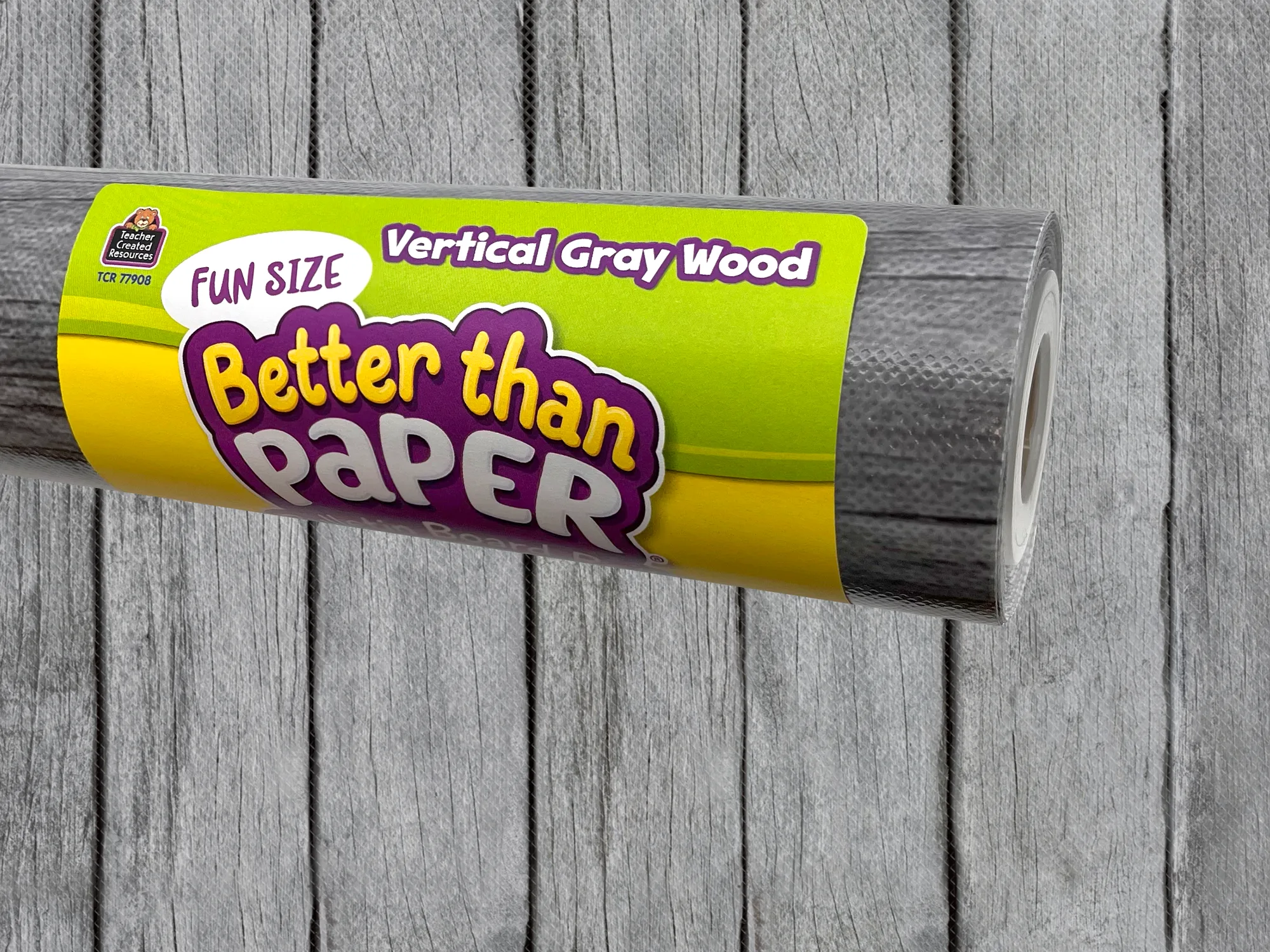 Fun Size Vertical Gray Wood Better Than Paper Bulletin Board Rol