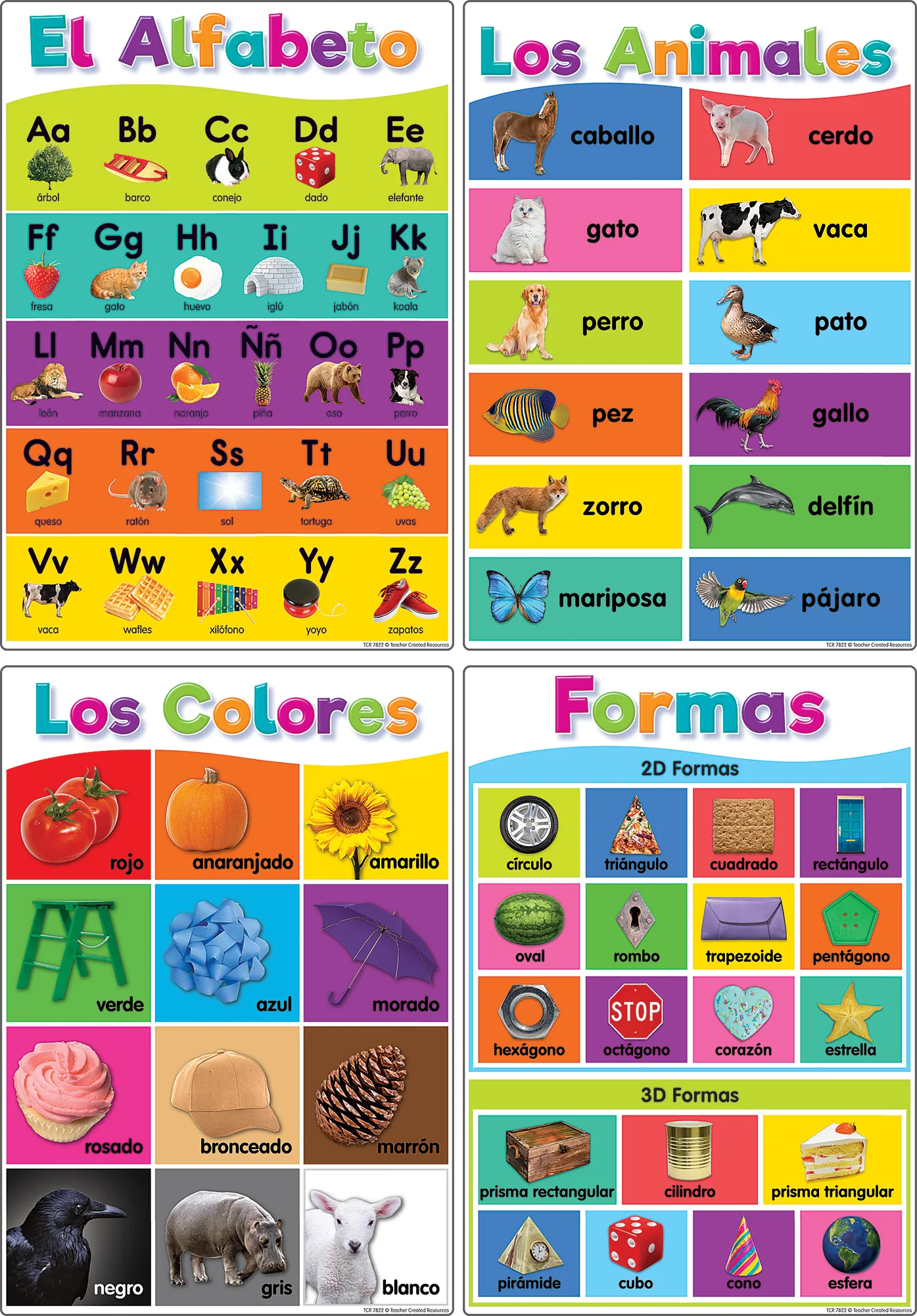 Spanish Colorful Early Learning Small Poster Pack - Image 2