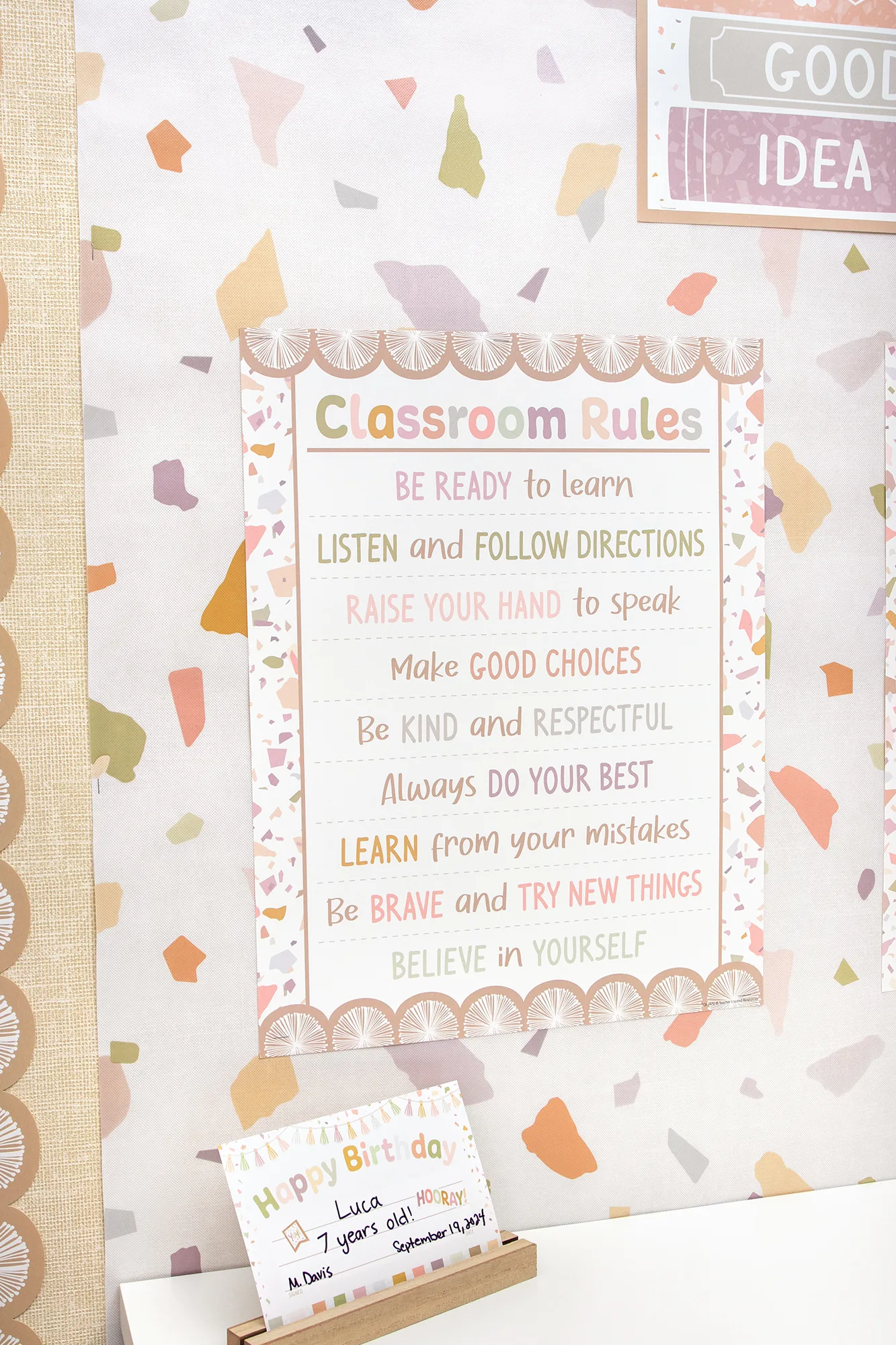 Terrazzo Tones Classroom Rules Chart - Image 2