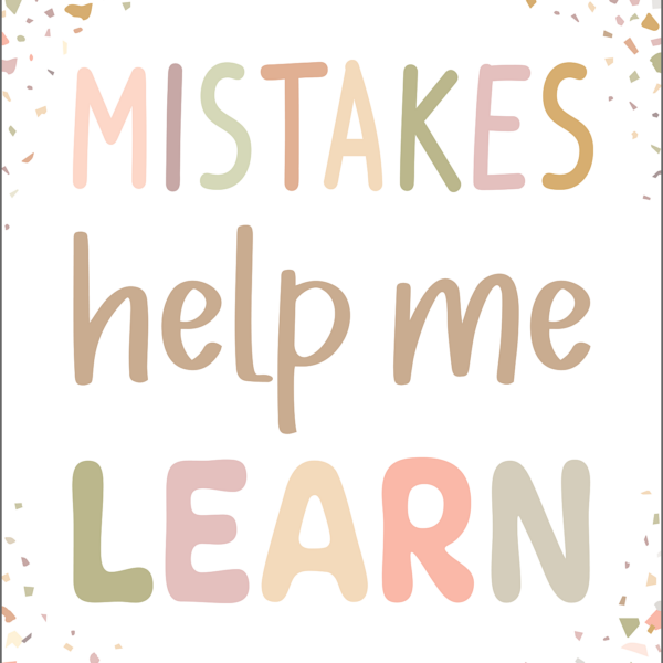 Mistakes Help Me Learn Positive Poster