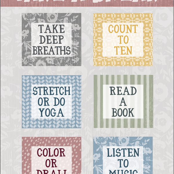 Classroom Cottage Take a Break Chart
