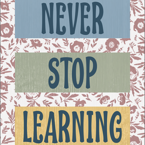 Never Stop Learning Positive Poster