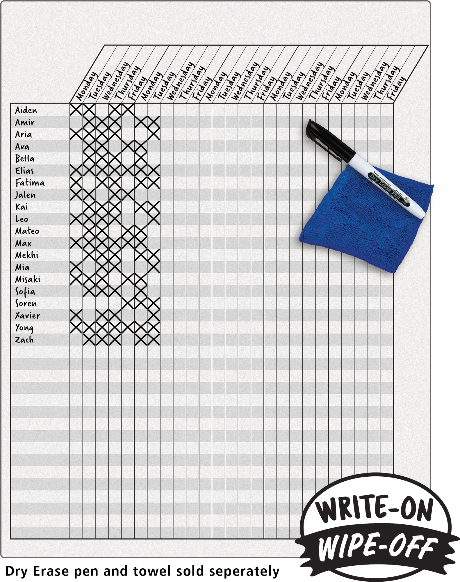 White Incentive Write-On/Wipe-Off Chart - Image 2
