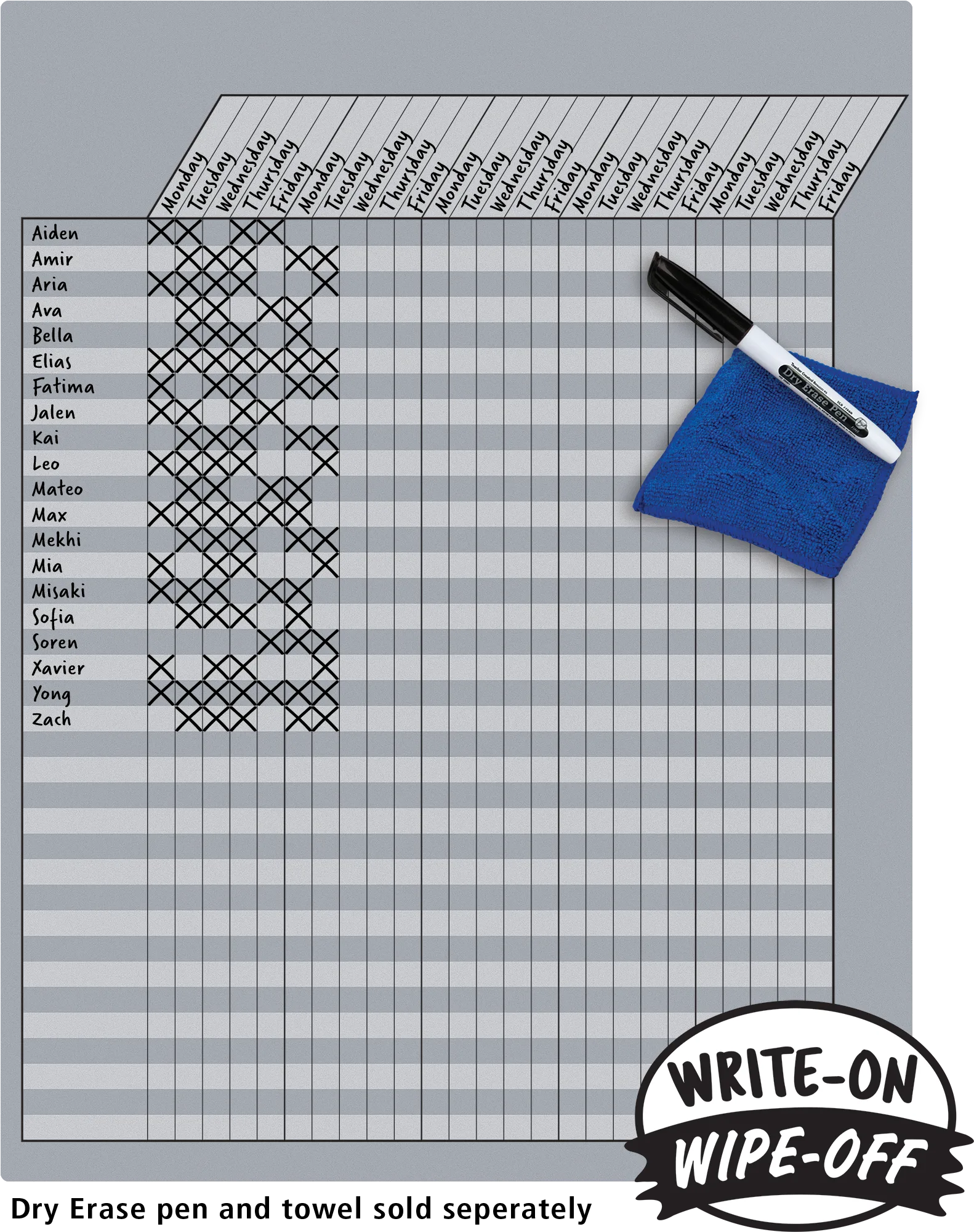 Gray Incentive Write-On/Wipe-Off Chart - Image 2