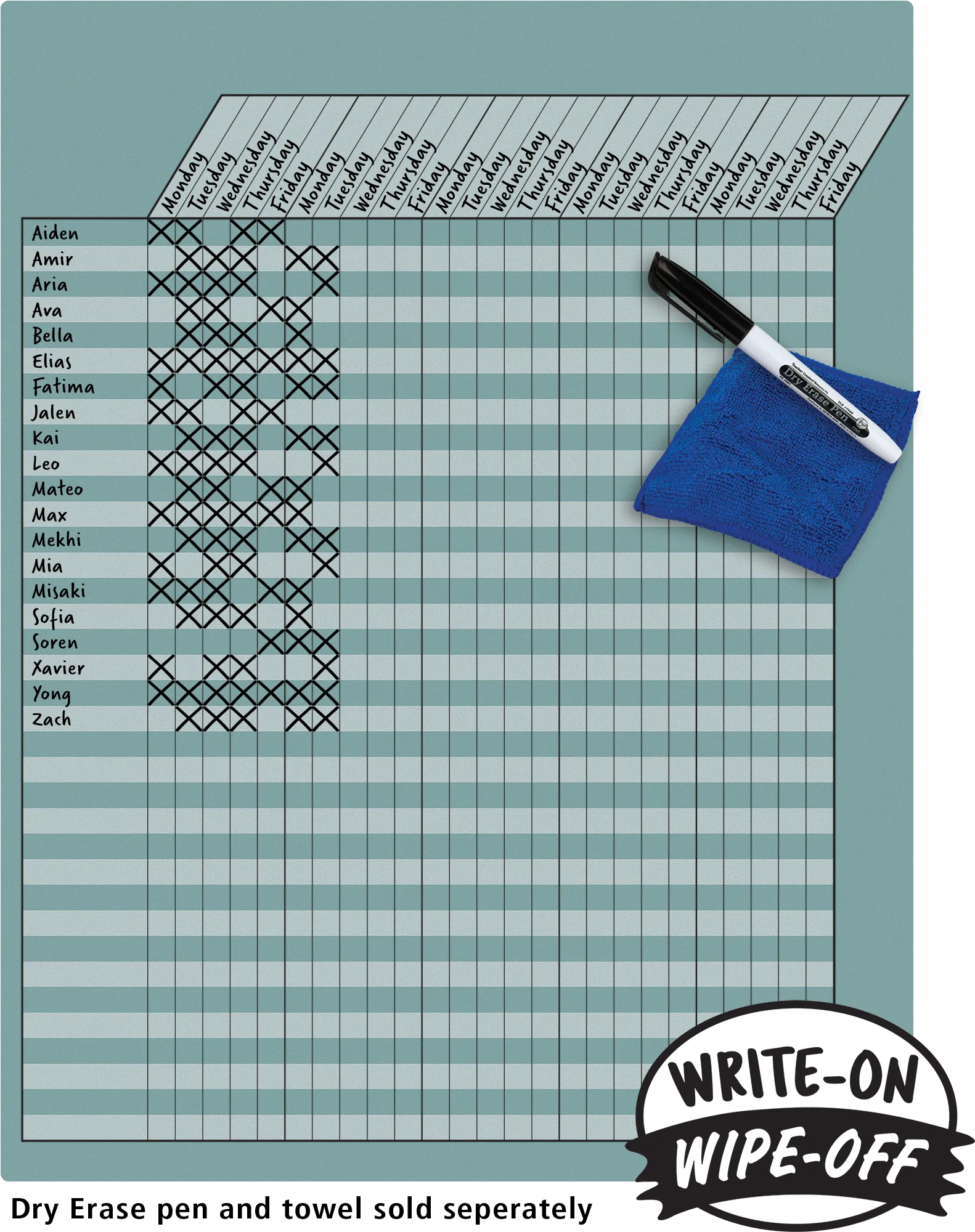 Calming Blue Incentive Write-On/Wipe-Off Chart - Image 2