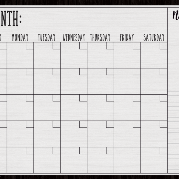 Modern Farmhouse Calendar Write-On/Wipe-Off Chart