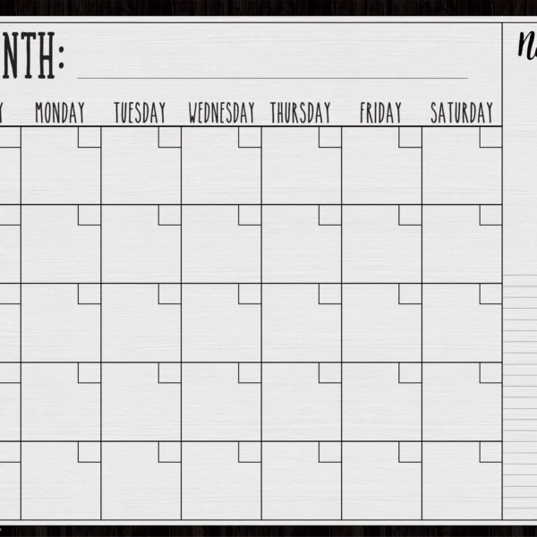 Modern Farmhouse Calendar Write-On/Wipe-Off Chart