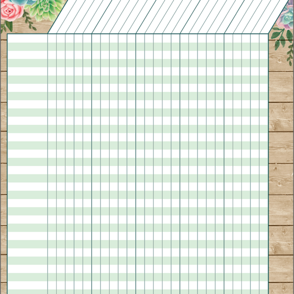 Rustic Bloom Incentive Chart