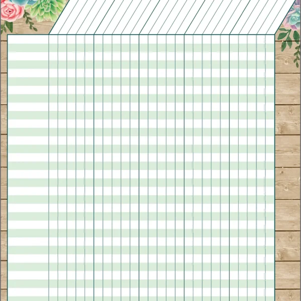 Rustic Bloom Incentive Chart
