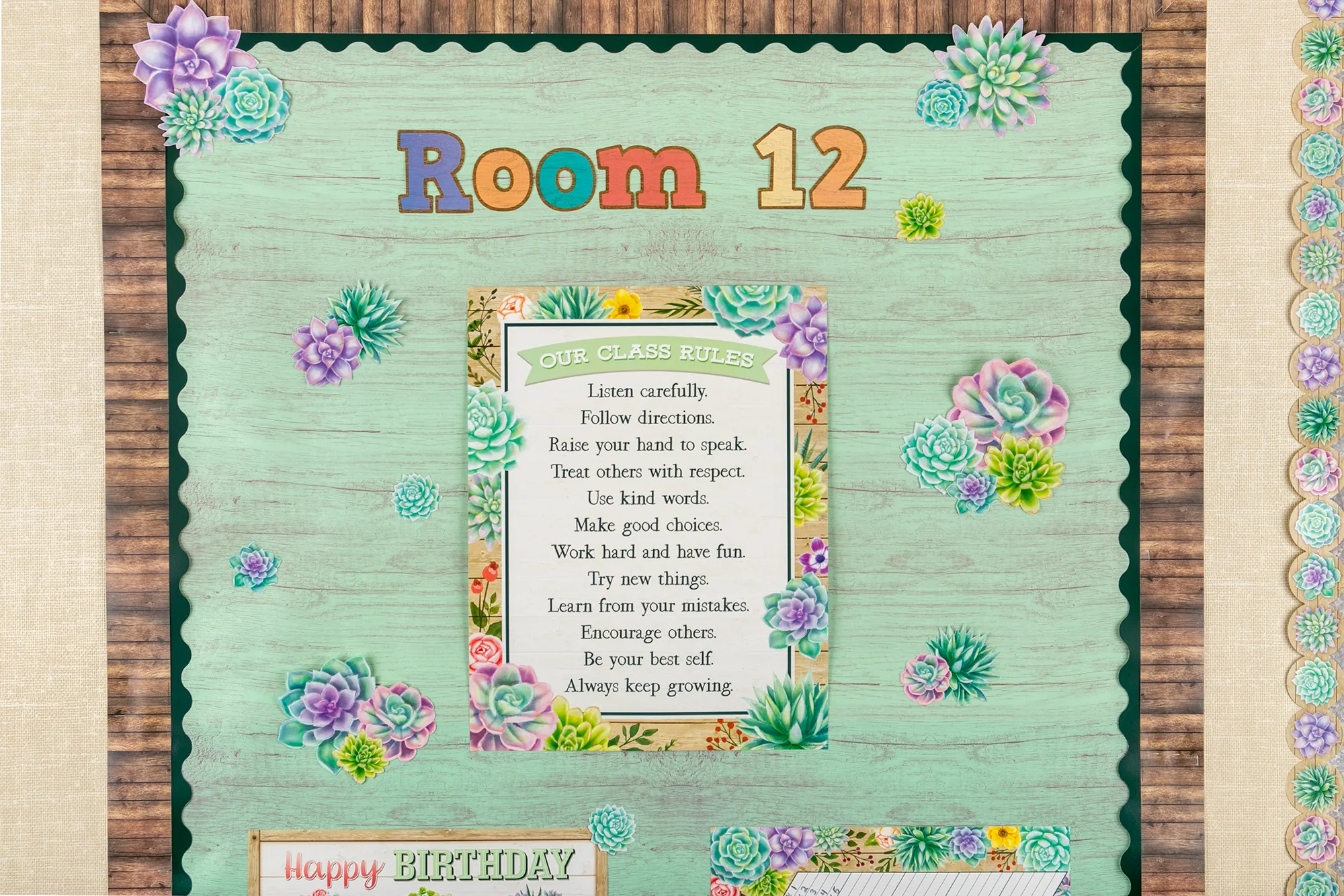 Rustic Bloom Our Class Rules Chart - Image 2