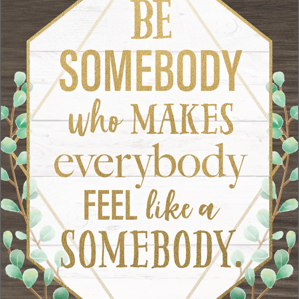 Be Somebody Who Makes Everybody Feel Like a Somebody Positive Poster
