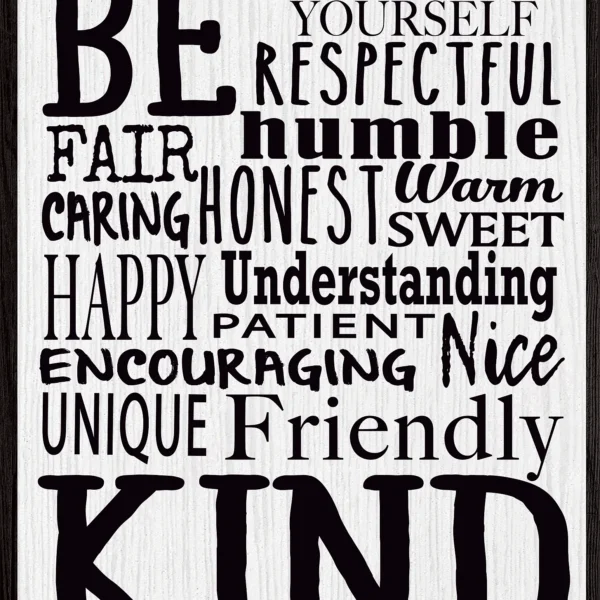 Modern Farmhouse Be Kind Chart