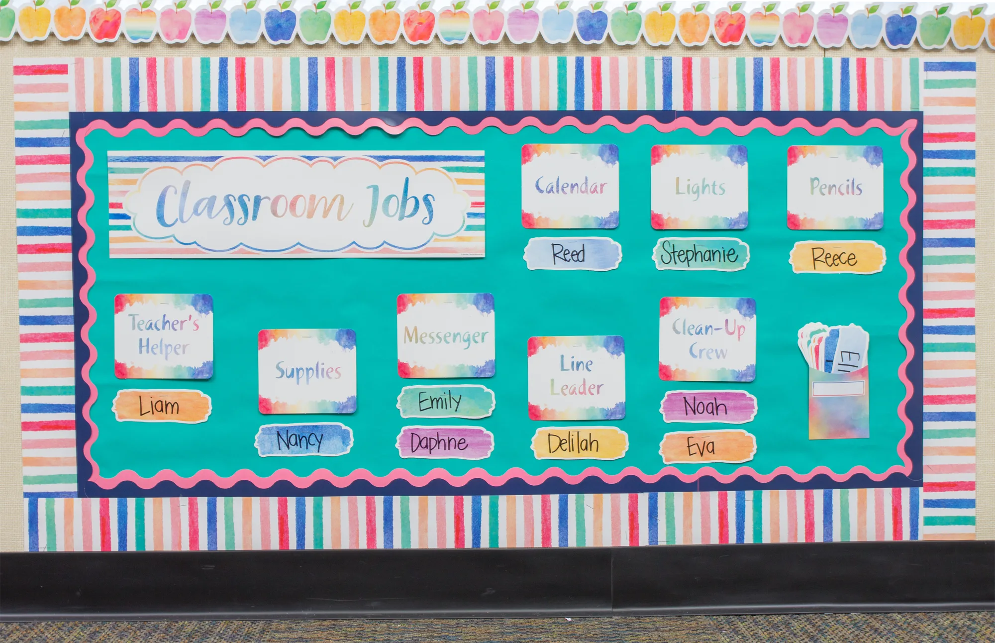 Watercolor Classroom Jobs Mini Bulletin Board - Image 2