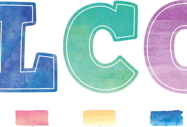 Watercolor Welcome Bulletin Board