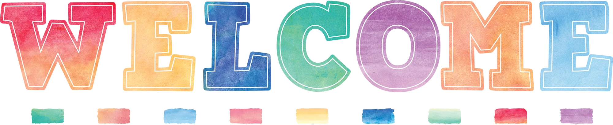 Watercolor Welcome Bulletin Board