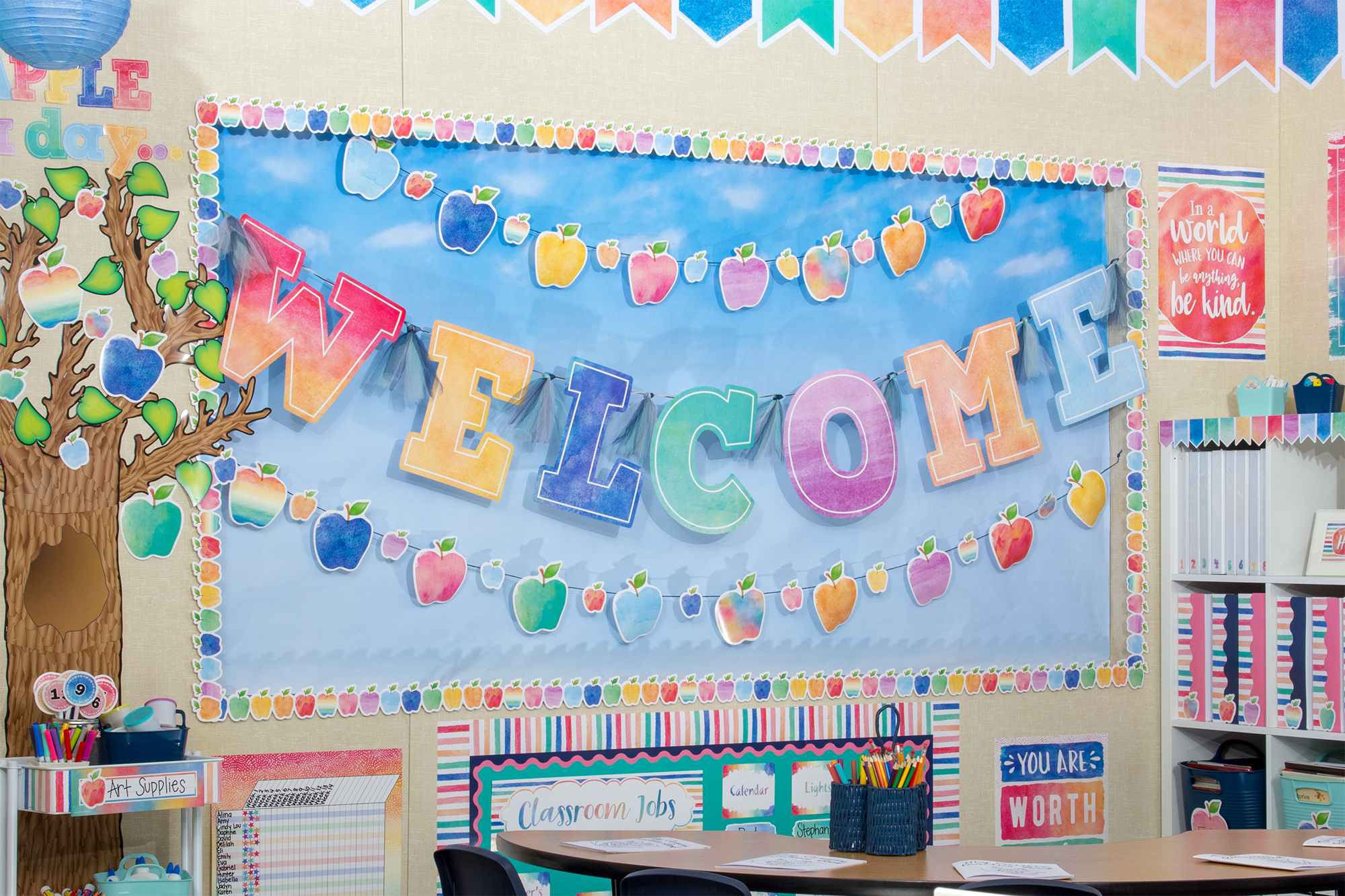 Watercolor Welcome Bulletin Board - Image 2