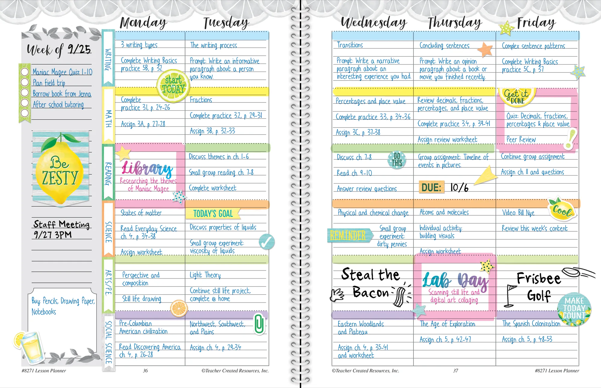 Lemon Zest Lesson Planner - Image 2