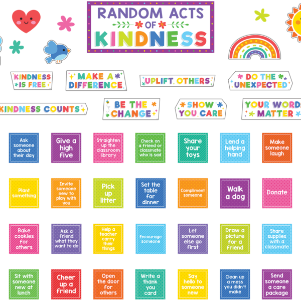 Colorful Random Acts of Kindness Bulletin Board