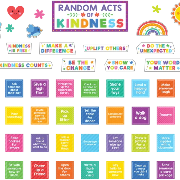 Colorful Random Acts of Kindness Bulletin Board