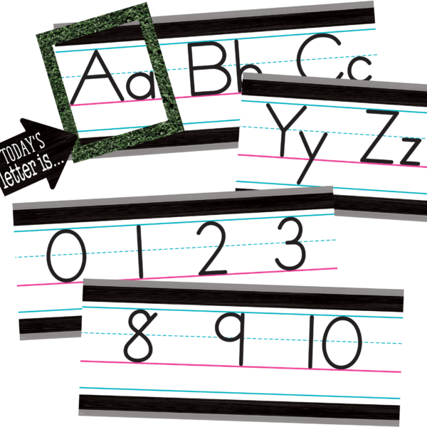 Modern Farmhouse Alphabet Line Bulletin Board