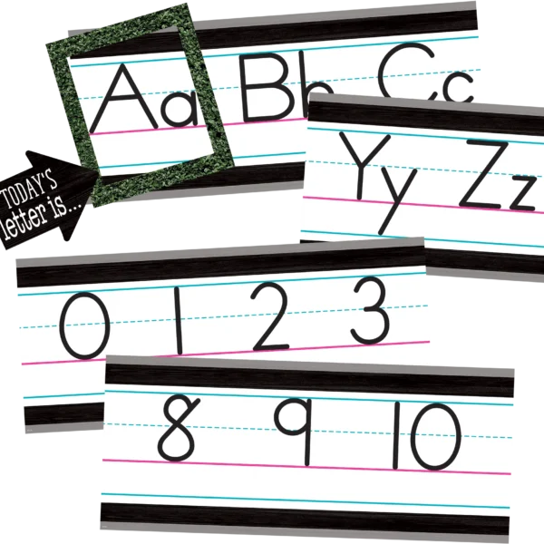Modern Farmhouse Alphabet Line Bulletin Board