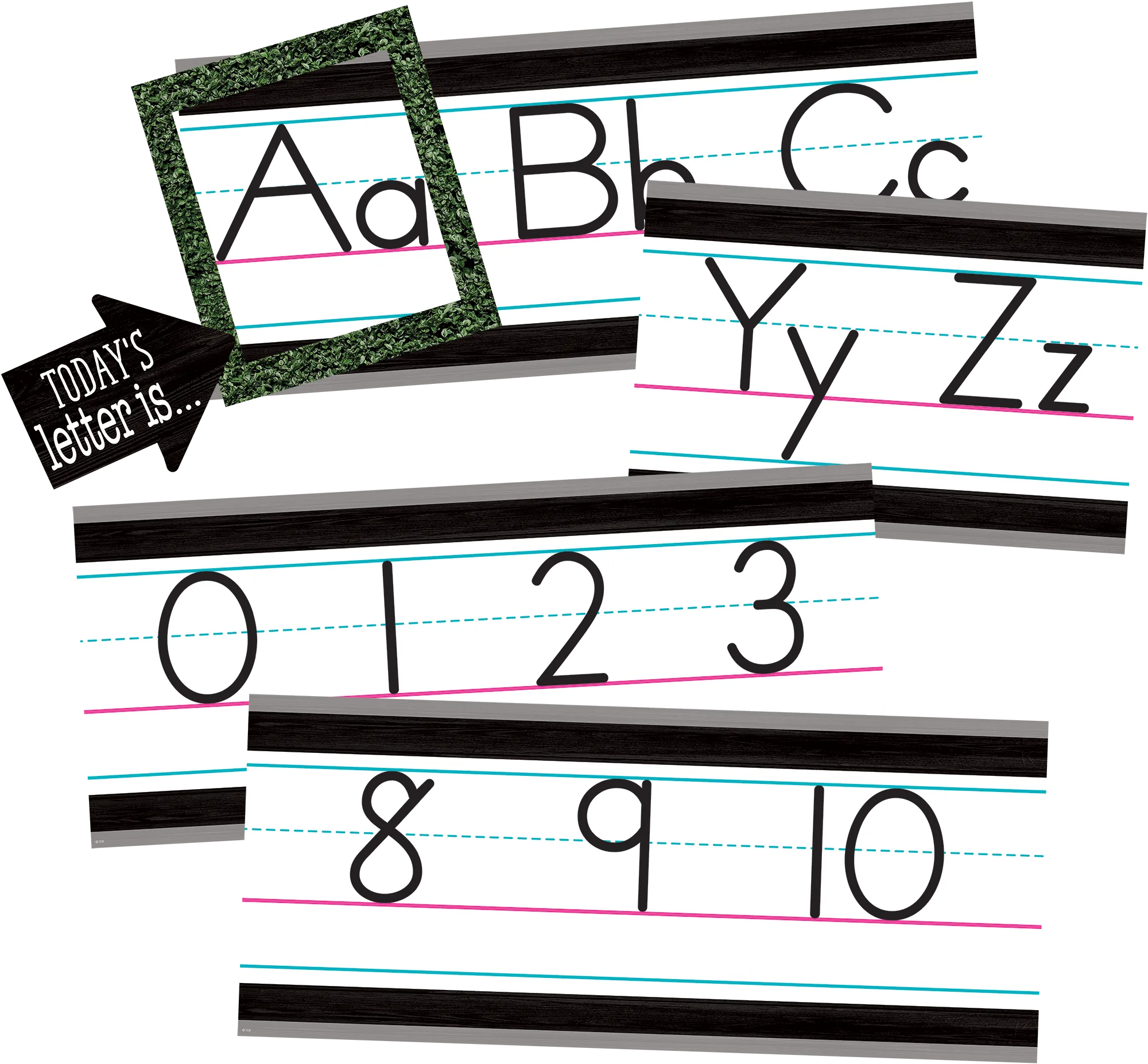 Modern Farmhouse Alphabet Line Bulletin Board