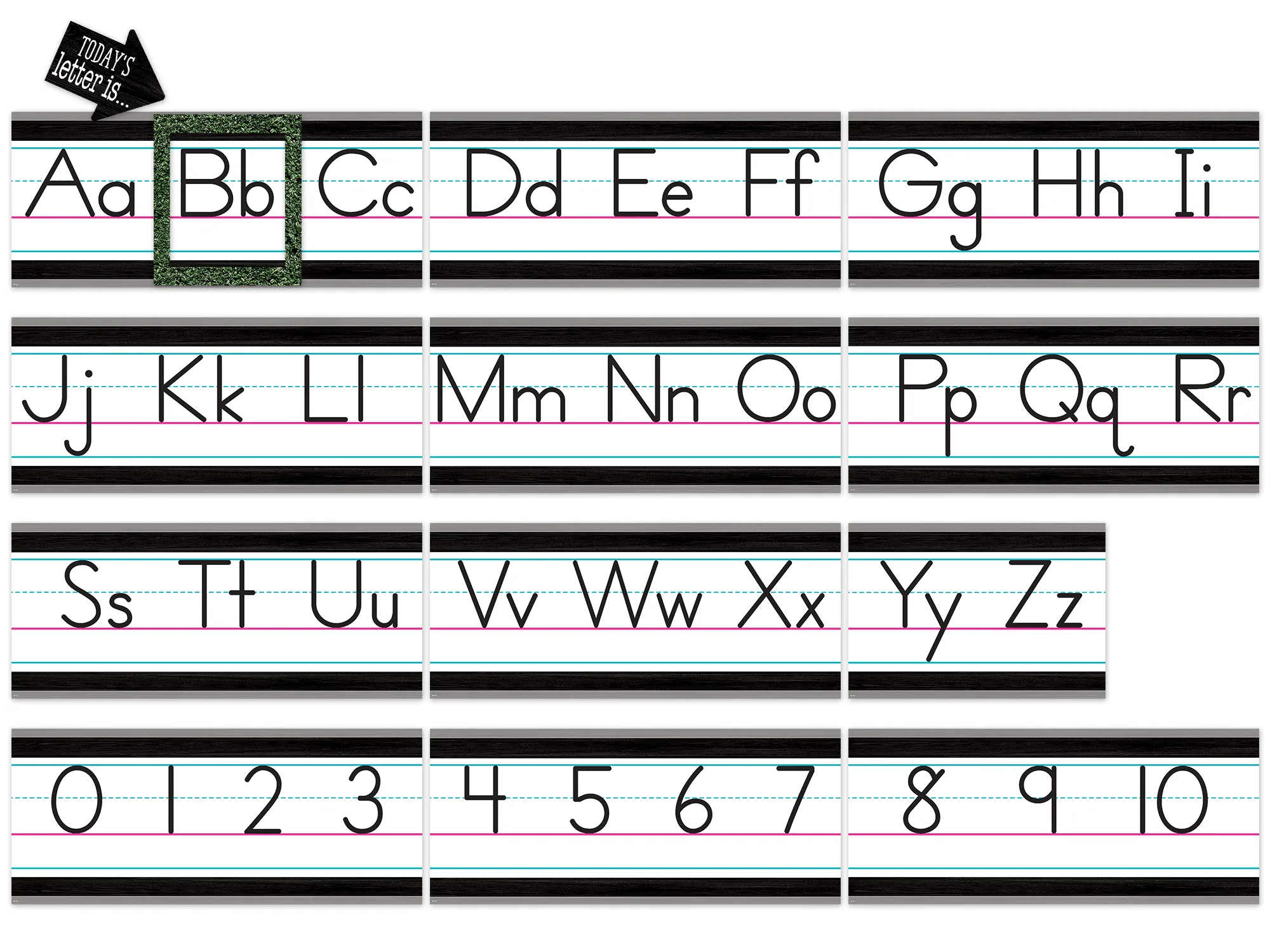 Modern Farmhouse Alphabet Line Bulletin Board - Image 2