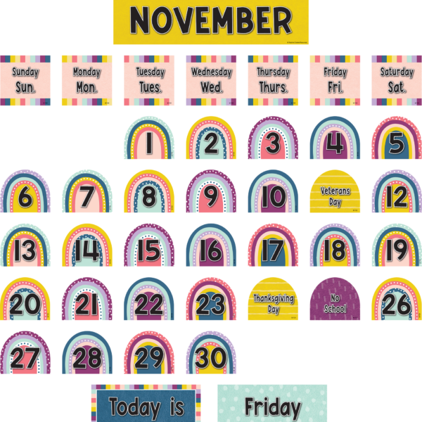 Oh Happy Day Calendar Pocket Chart Cards