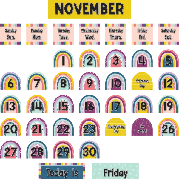 Oh Happy Day Calendar Pocket Chart Cards