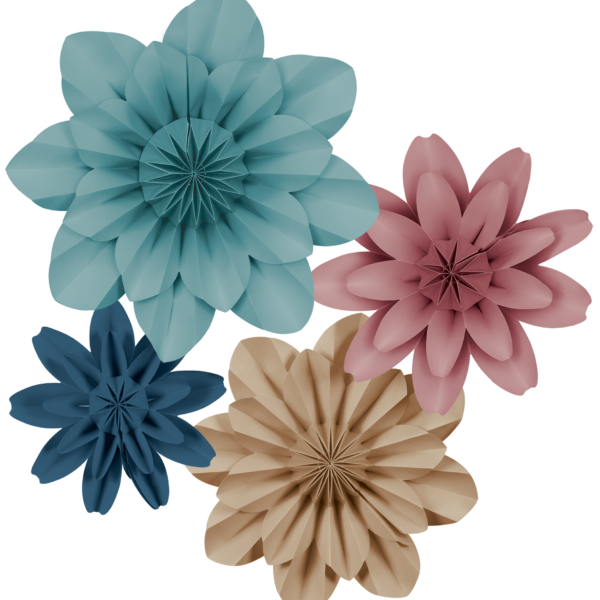 Calming Colors Paper Flowers