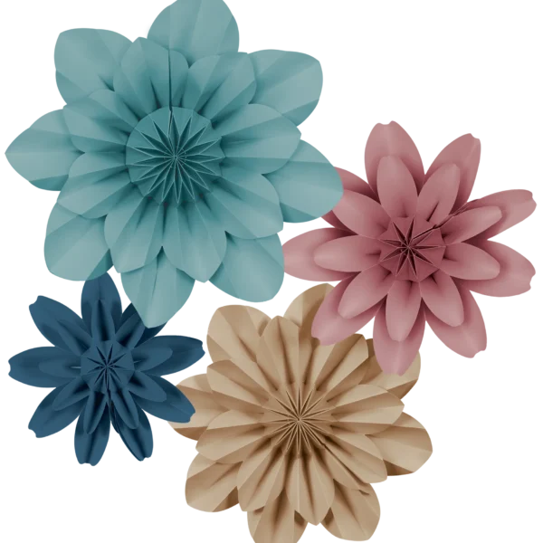 Calming Colors Paper Flowers