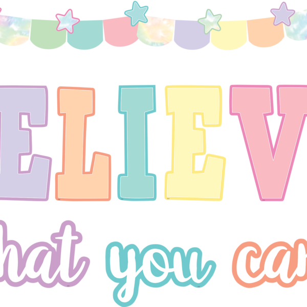 Pastel Pop Believe That You Can Bulletin Board