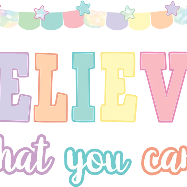 Pastel Pop Believe That You Can Bulletin Board