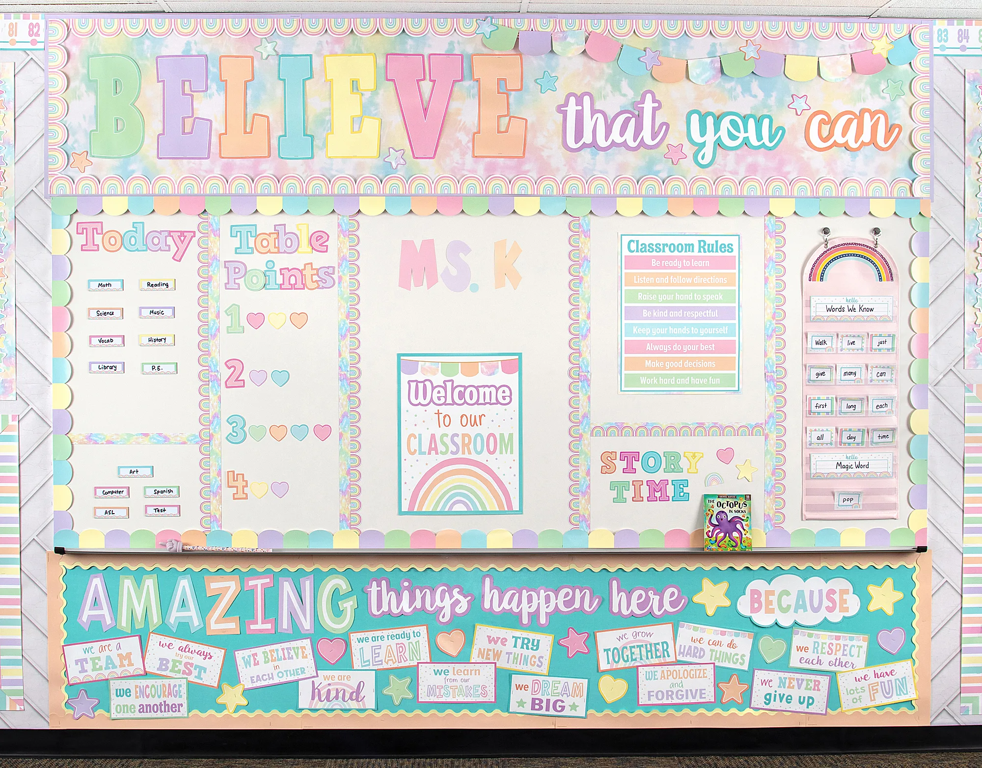 Pastel Pop Believe That You Can Bulletin Board - Image 2