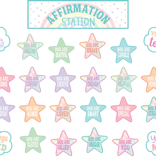 Pastel Pop Positive Affirmations Mini Bulletin Board