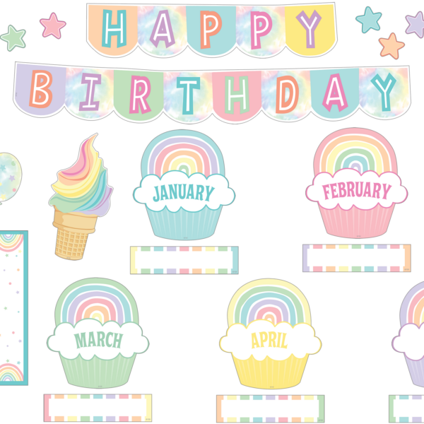 Pastel Pop Happy Birthday Mini Bulletin Board