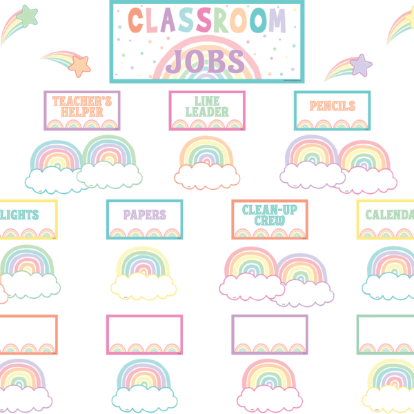 Pastel Pop Classroom Jobs Mini Bulletin Board
