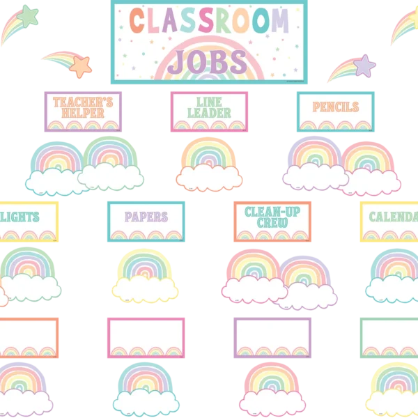 Pastel Pop Classroom Jobs Mini Bulletin Board