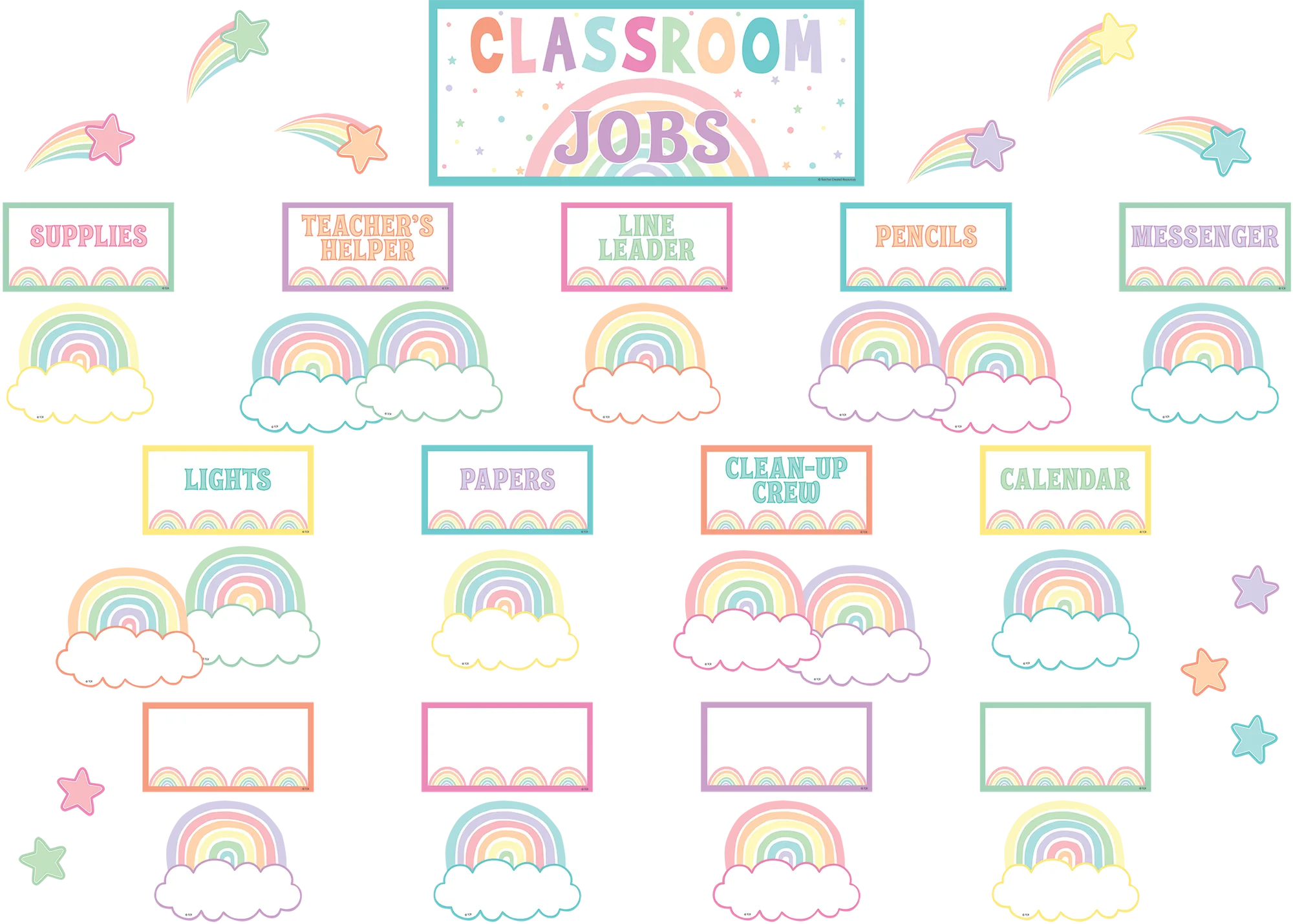 Pastel Pop Classroom Jobs Mini Bulletin Board