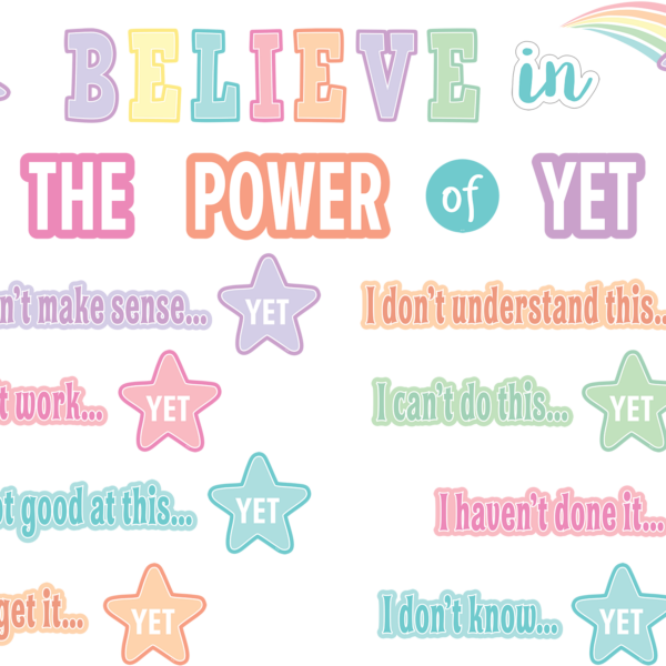 Pastel Pop Believe in the Power of Yet Mini Bulletin Board