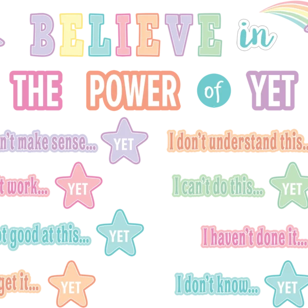 Pastel Pop Believe in the Power of Yet Mini Bulletin Board