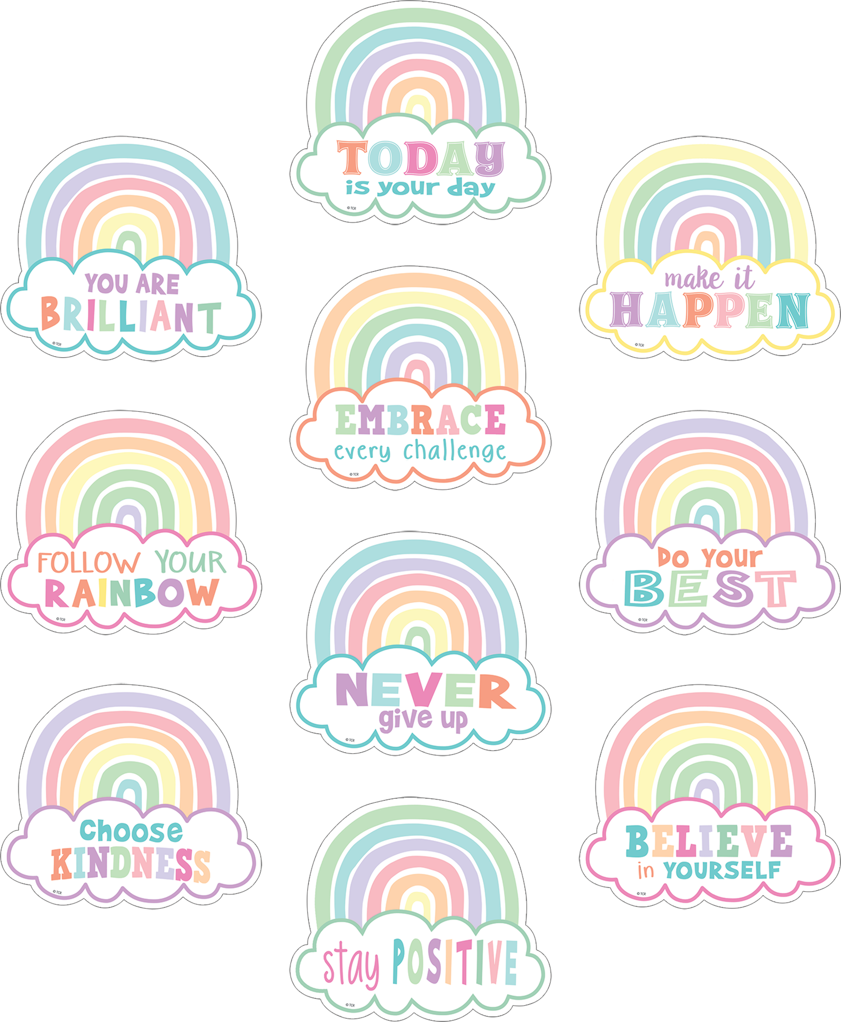 Pastel Pop Positive Sayings Accents