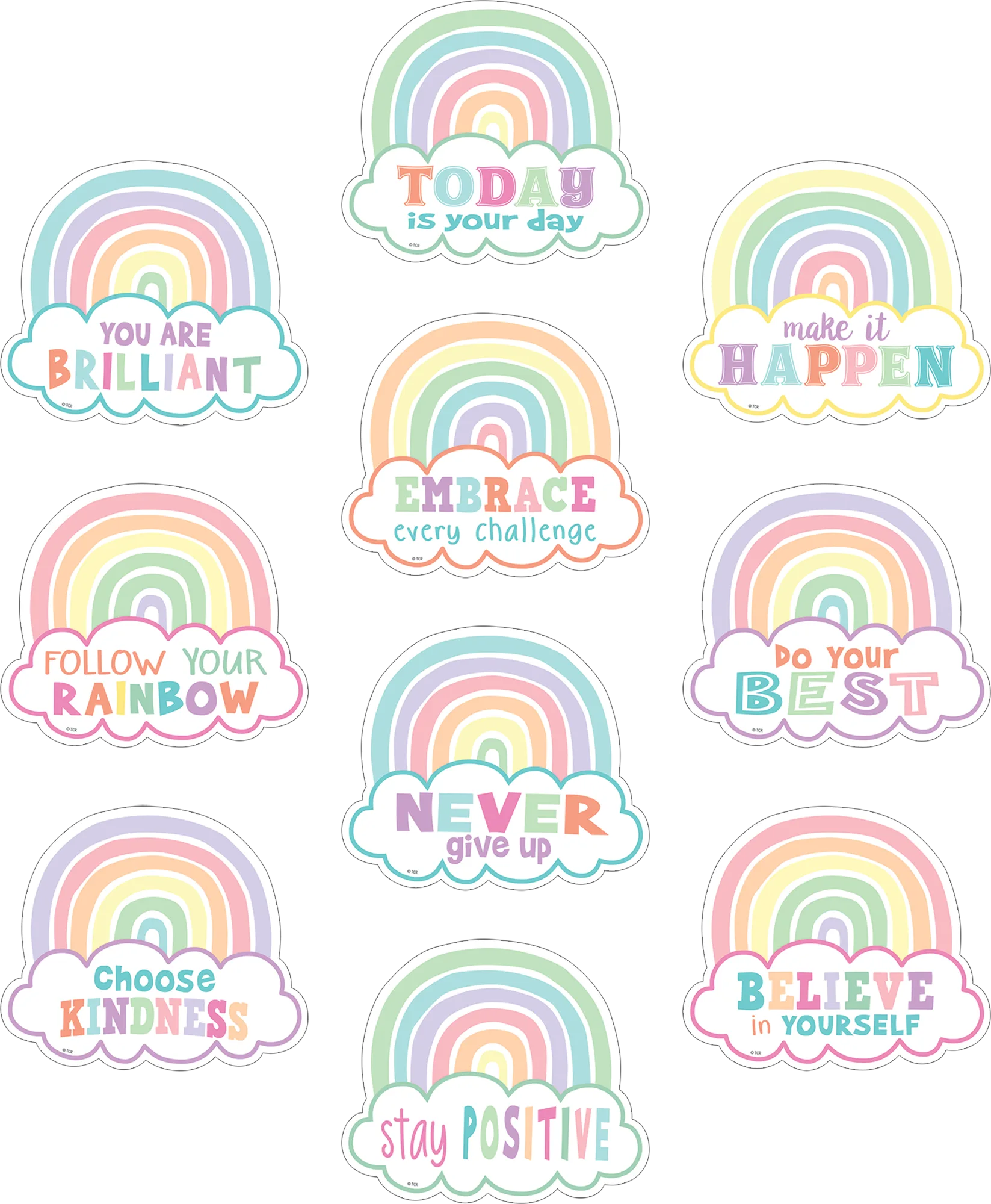 Pastel Pop Positive Sayings Accents