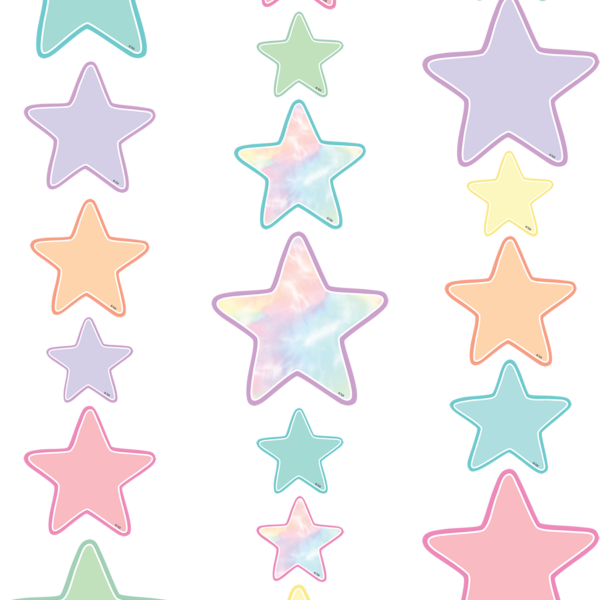 Pastel Pop Stars Accents - Assorted Sizes